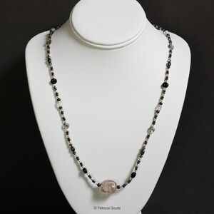 New - Necklace - N21 - glass beads, Swarovski crystals - One of a kind